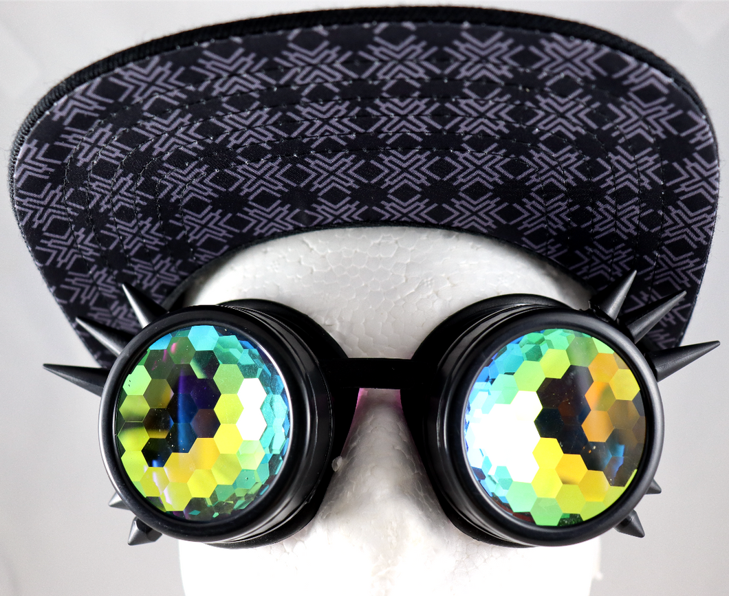 Honeycomb Kaleidoscope Goggles - Spike Frames