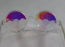 Load image into Gallery viewer, Rose Kaleidoscope Glasses - Clear Frame