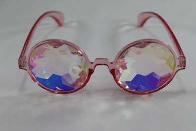 Rose Kaleidoscope Glasses - Pink Frame