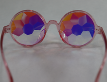 Load image into Gallery viewer, Rose Kaleidoscope Glasses - Pink Frame