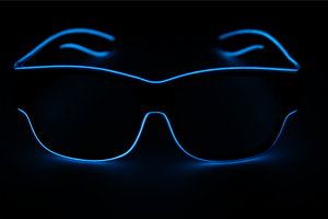 Light Up Glasses - USB Battery - Blue