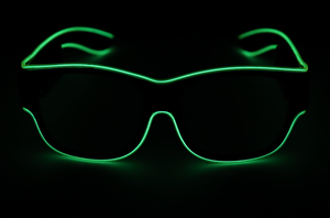 Light Up Glasses - USB Battery - Green