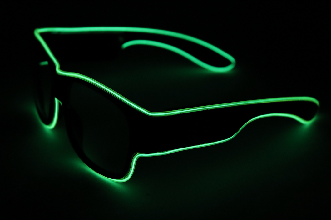Light Up Glasses - USB Battery - Green
