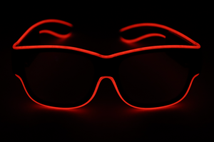 Light Up Glasses - USB Battery - Red
