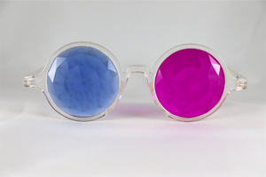 Pink & Blue Kaleidoscope Glasses - Assorted Round Frames